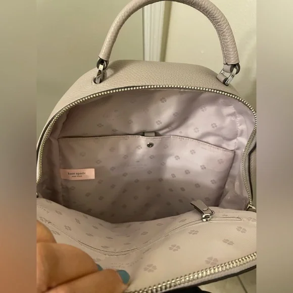 Kate Spade Polly Medium Backpack Warm Taupe - Picture 6 of 12